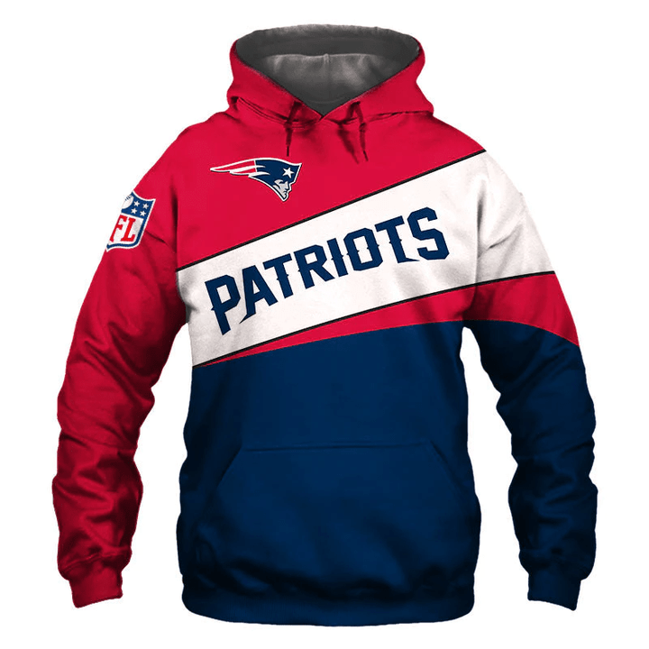 New England Patriots Hoodie Long Sleeve Pullover New Season - NFL