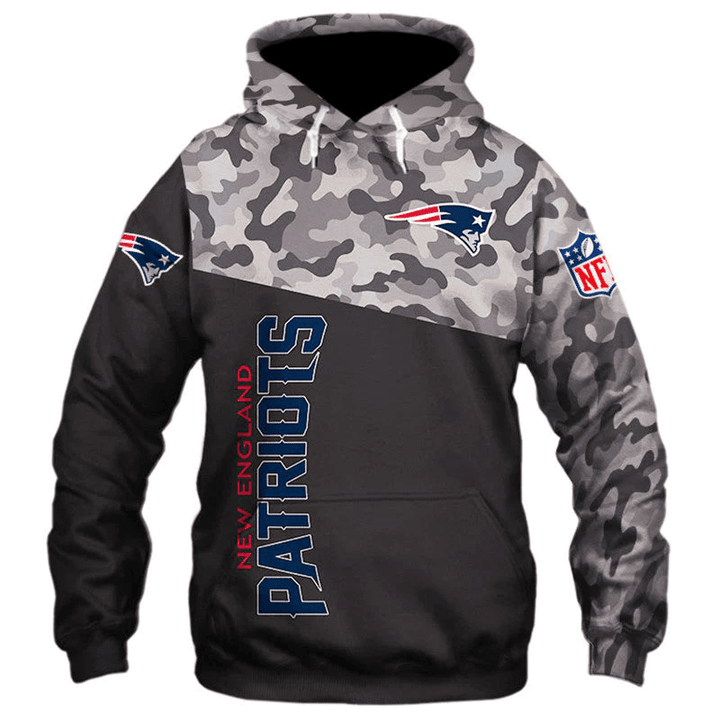 New England Patriots Military Hoodies Sweatshirt Long Sleeve New Season - NFL