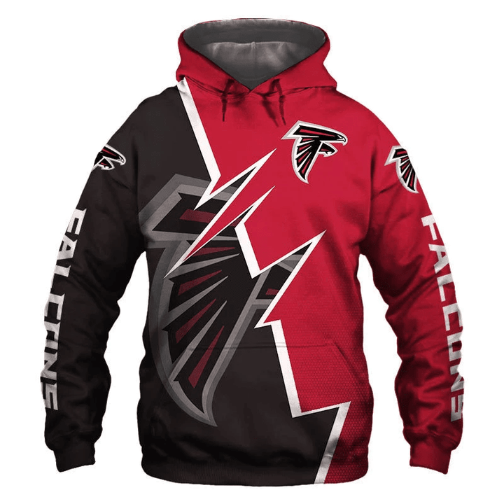 Atlanta Falcons Hoodie Zigzag Graphic Sweatshirt Pullover Gift For Fans - NFL