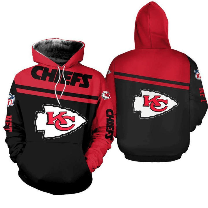 NFL Kansas City Chiefs Pullover And Zippered Hoodies Custom 3D Graphic Printed For Men For Women TNT-00630-AUH