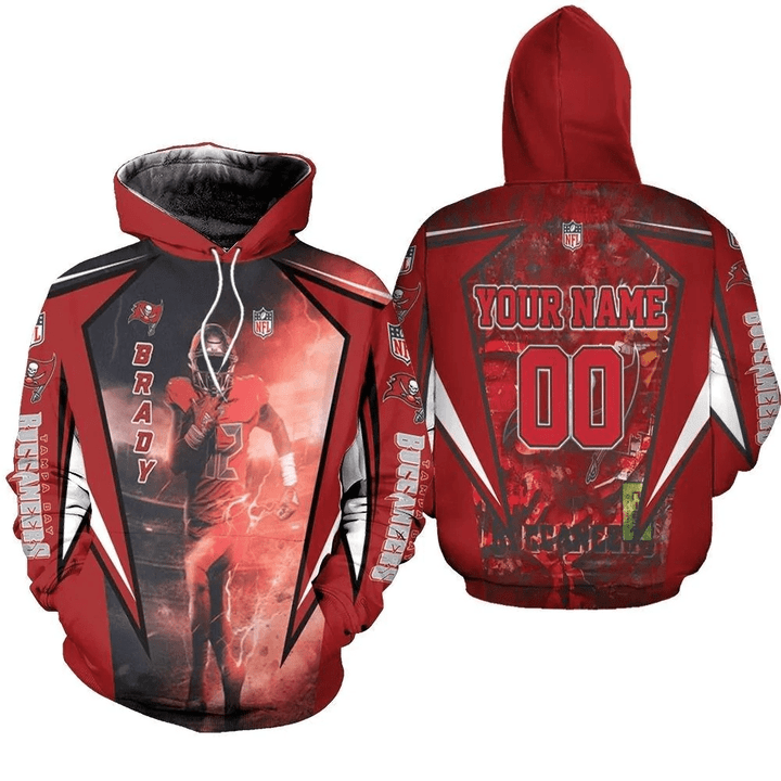 Tom Brady 12 Tampa Bay Buccaneers Flag Nfc South Champions Super Bowl 2021 Personalized Hoodie