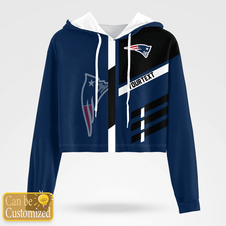 New England Patriots Croptop Hoodie Sport Style Custom - NFL