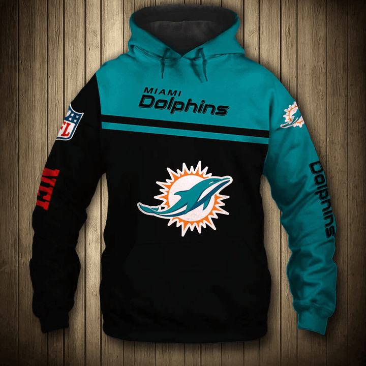 Miami Dolphins Skull Zip Hoodie Pullover Sweatshirt For Fans - NFL