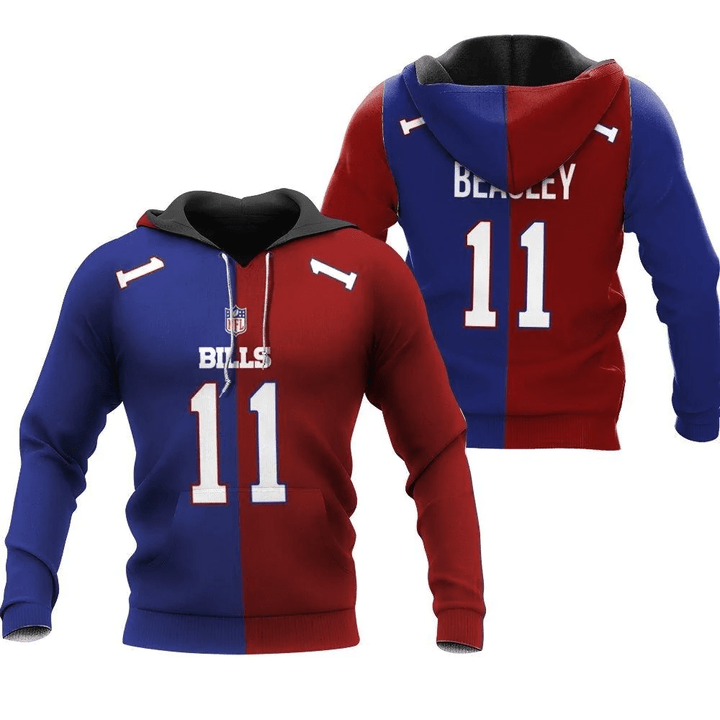 Buffalo Bills Cole Beasley #11 Great Player NFL Vapor Limited Royal Red Two Tone Jersey Style Gift For Bills Fans Hoodie