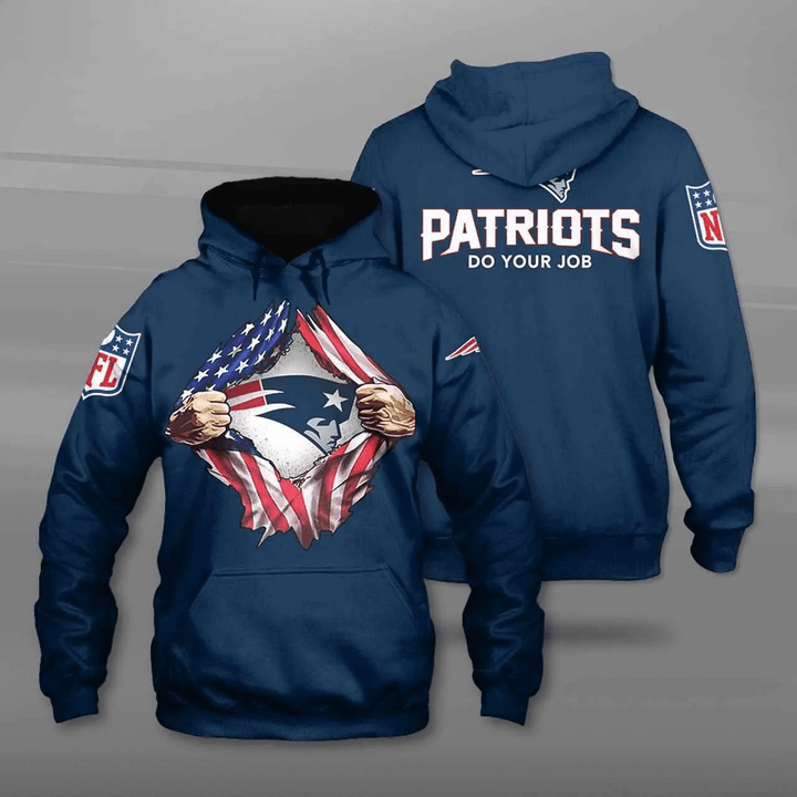 New England Patriots Usa 01 Hoodie Custom For Fans - NFL