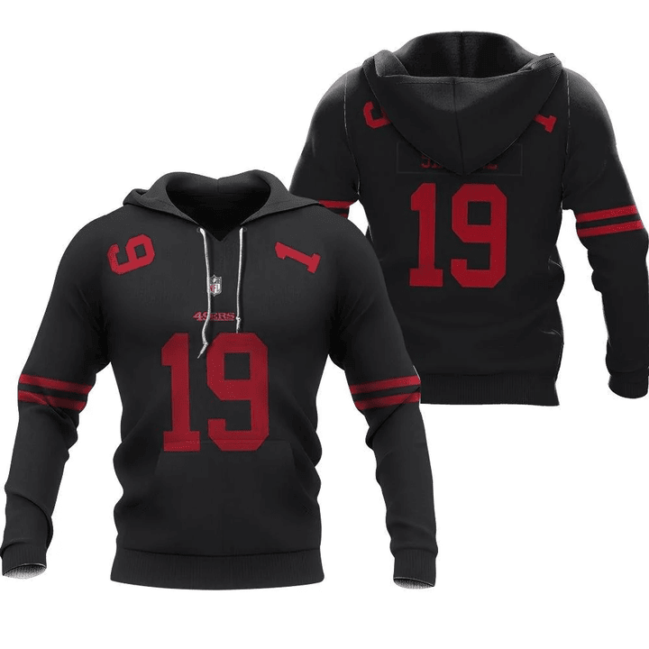 San Francisco 49ers Deebo Samuel #19 2019 NFL American Football Black Game Jersey Style Gift For 49ers Fans Hoodie