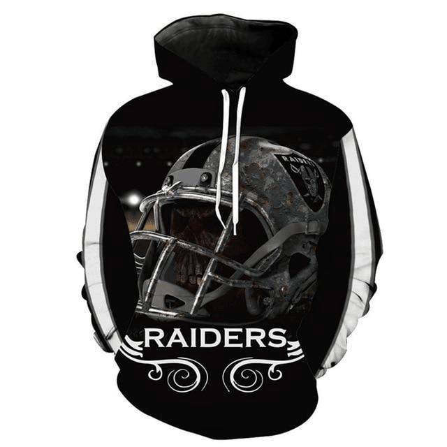 NFL Hoodies 3D Oakland Raiders Hoodie Sweatshirt Jacket Pullover