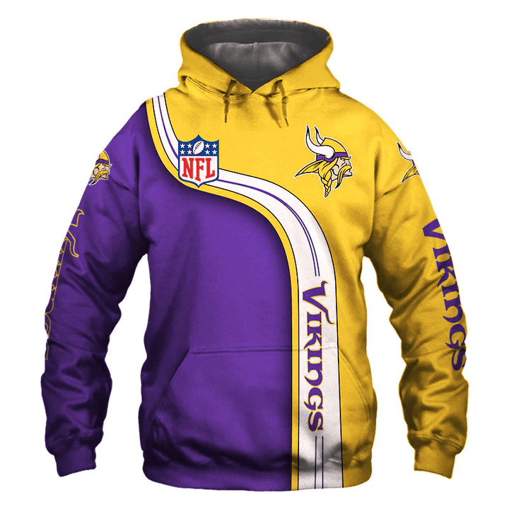 Minnesota Vikings Hoodie Custom Sweatshirt Pullover Gift For Fans Print 3D Hoodie