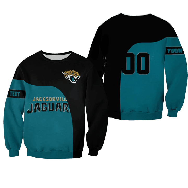 Jacksonville Jaguars Sweatshirt Curve Style Custom- NFL