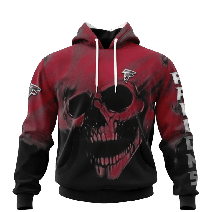 Atlanta Falcons Skull Hoodies Custom Name & Number