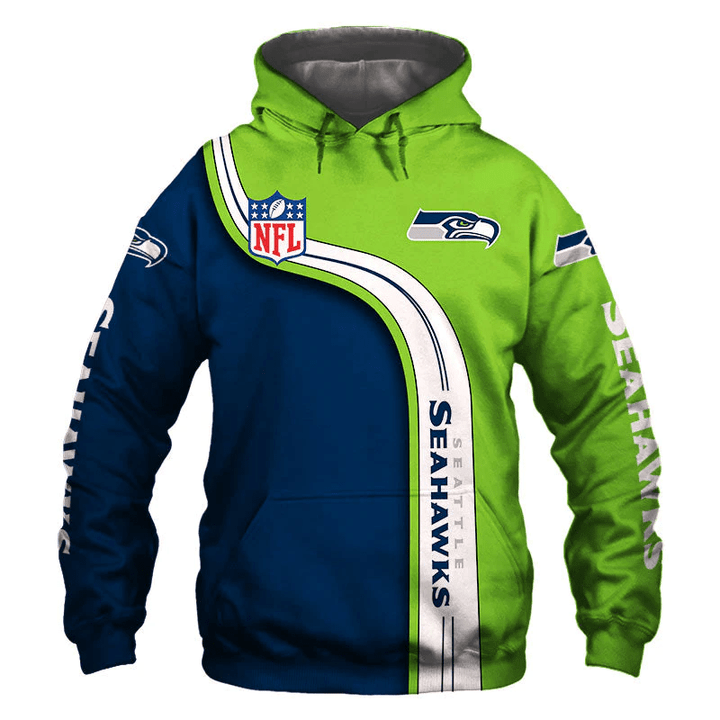 Seattle Seahawks Hoodie Custom Sweatshirt Pullover Gift For Fans - NFL