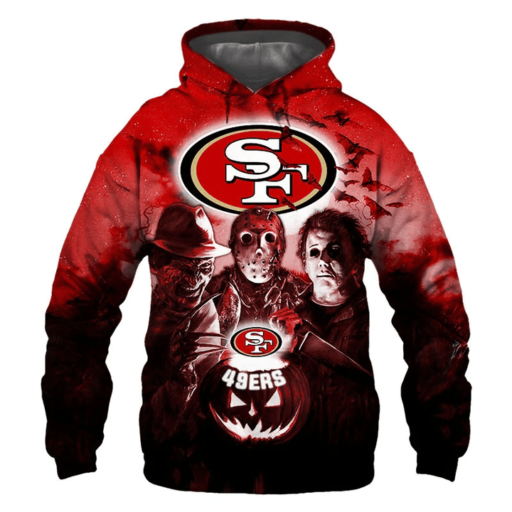 San Francisco 49Ers Hoodie Halloween Horror Night Gift For Fans - NFL