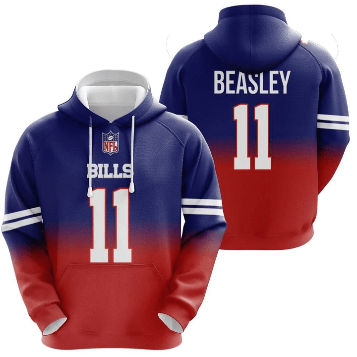 Buffalo Bills Cole Beasley #11 Great Player NFL American Football Team Royal Color Crash 3D Designed Allover Gift For Bills Fans Hoodie