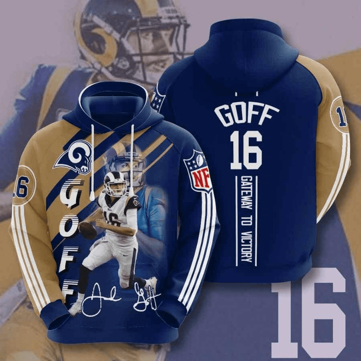Los Angeles Rams Jared Goff Usa 1108 Hoodie Custom For Fans - NFL