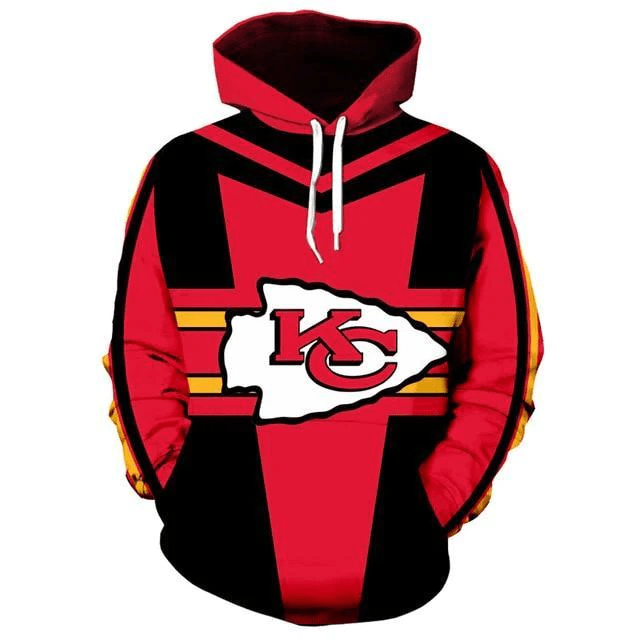 Cheap Price NFL Football Kansas City Chiefs 3D Hoodie Sweatshirt Jacket Pullover
