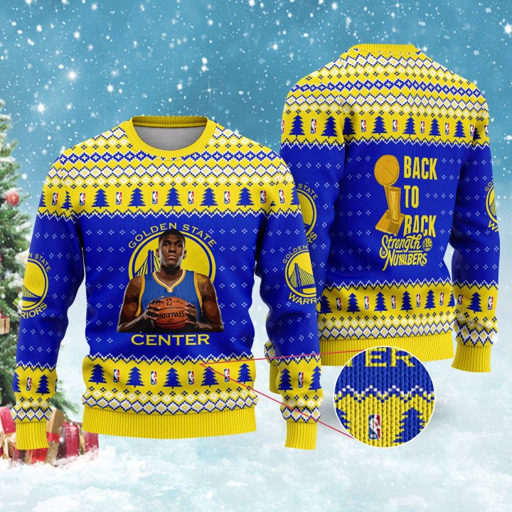 Kevon Looney Golden States Warriors NBA Back To Back Print Christmas Sweater