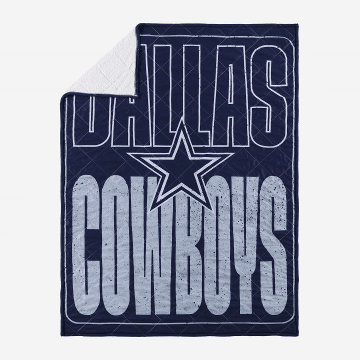Dallas Cowboys Big Game Sherpa Lined Throw Blanket
