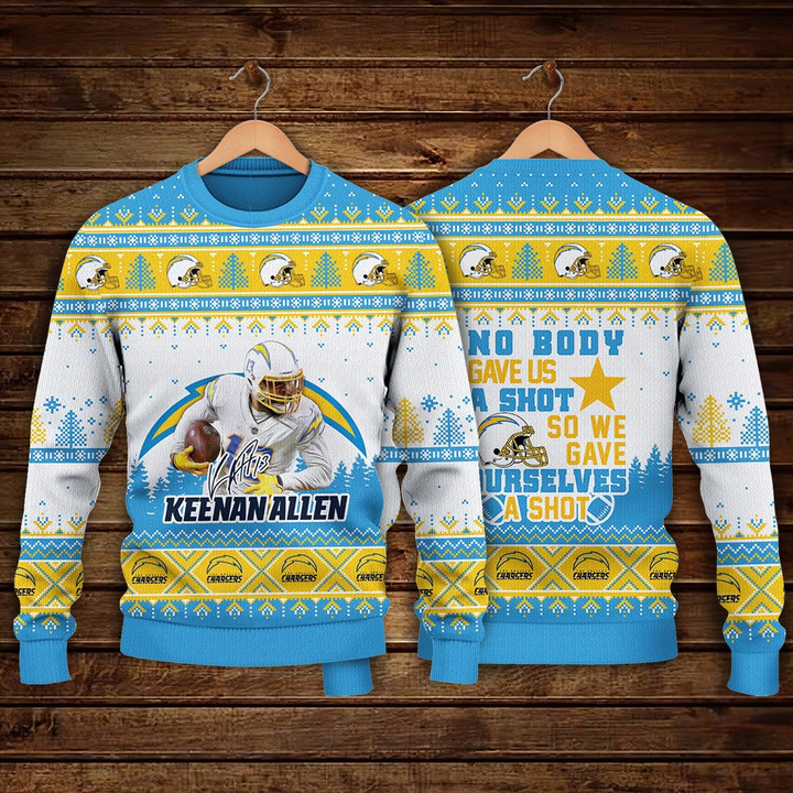 Keenan Allen Los Angeles Chargers We Gave Ourselves A Shot NFL Print Christmas Sweater