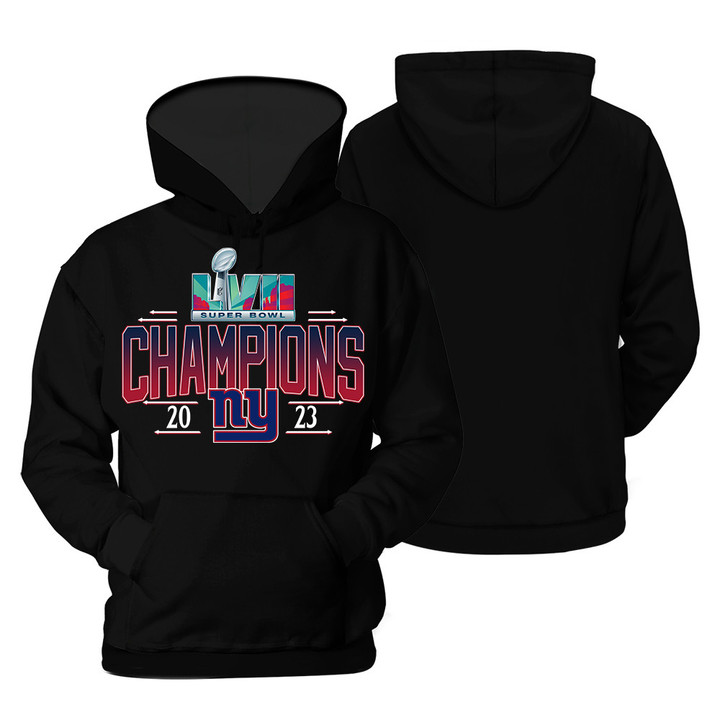 New York Giants Super Bowl Champions Background Print 2D Hoodie