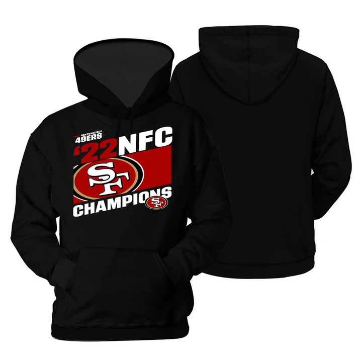 San Francisco 49ers NFC Champions Background Print 2D Hoodie