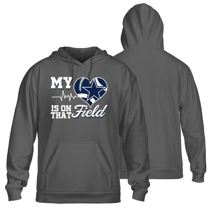 Dallas Cowboys My Heart Is On That Field Super Bowl Print 2D Hoodie