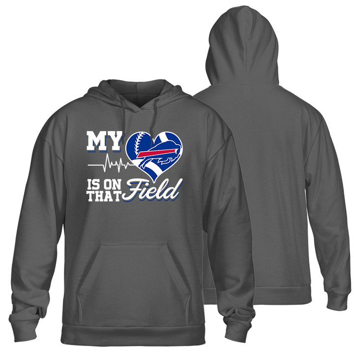 Deliver 7-10 Business Days Buffalo Bills My Heart Is On That Field Super Bowl Print 2D Hoodie