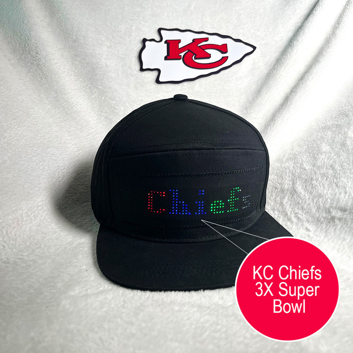 KC Chiefs 3X Super Bowl Led Baseball Hat Cap Super Bowl Champions