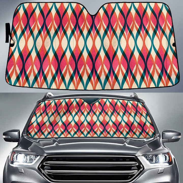 60s Retro Mod Pattern Abstraction Sameless Car Sun Shades Cover Auto Windshield