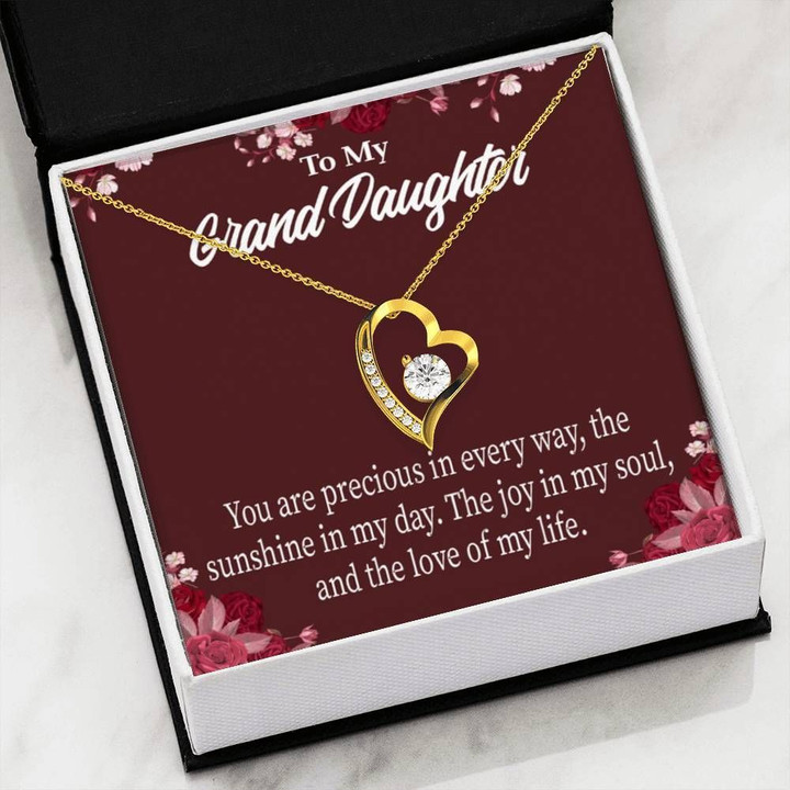 18K Gold Forever Love Necklace Gift For Granddaughter You Are Precious Forever Love Necklace Forever Love Necklace