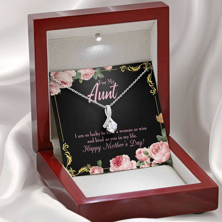 Alluring Beauty Necklace Gift For Aunt I'm So Lucky