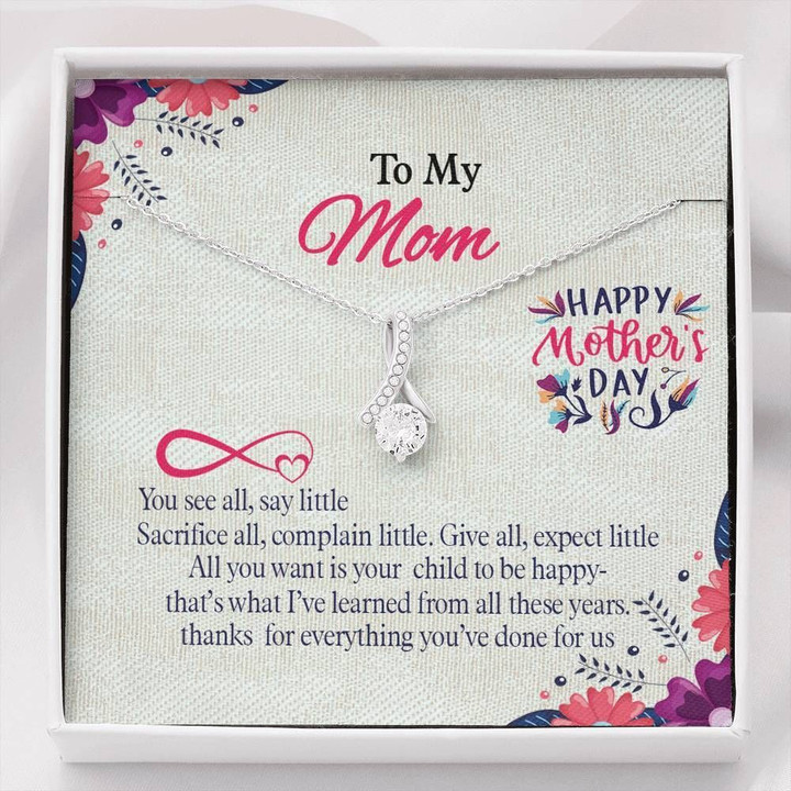 Alluring Beauty Necklace Gift For Mom All I Love