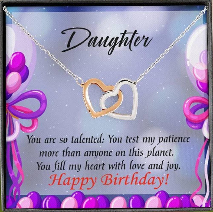Gift For Daughter You Are So Talented Intelocking Hearts Necklace