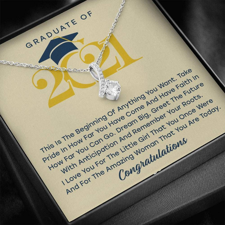 I Love You For The Little Girl That You Once Were Graduation Gift For Daughter Alluring Beauty Necklace