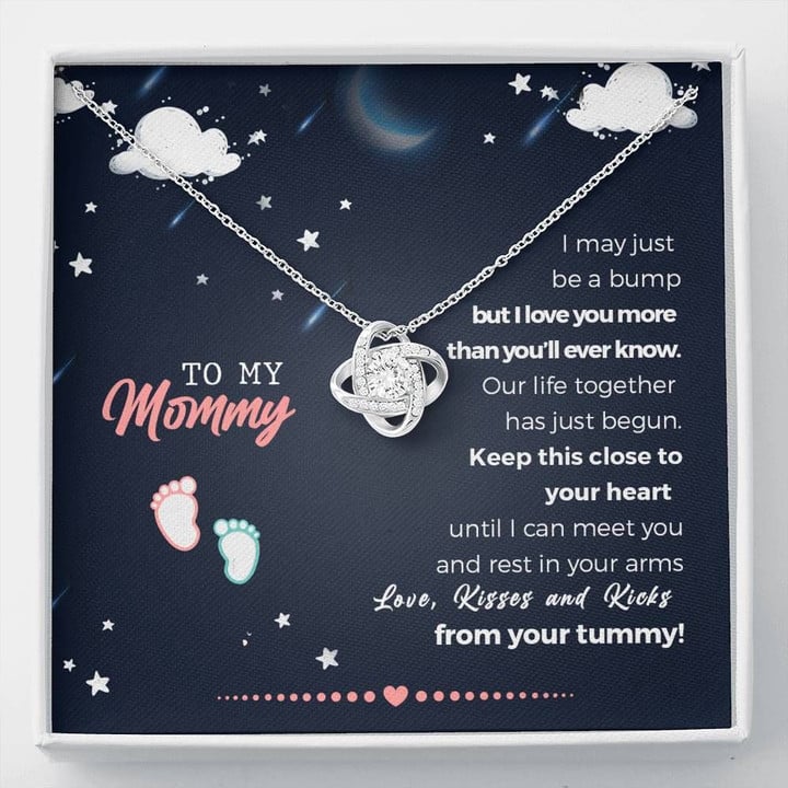 Gift For Mom I Love You More Than You'll Ever Know Love Knot Necklace