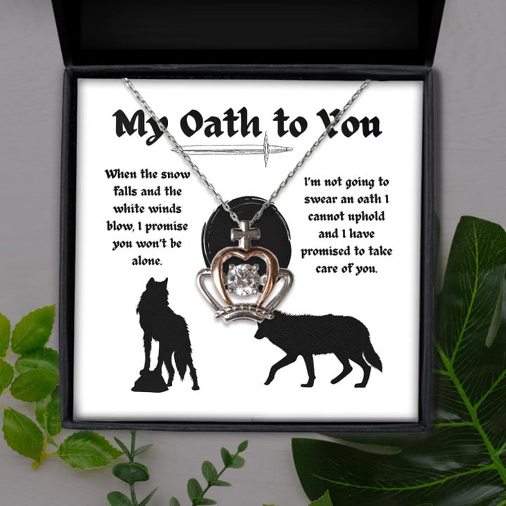 My Oath To You I Promise You Won't Be Alone Gift For Her Crown Pendant Necklace