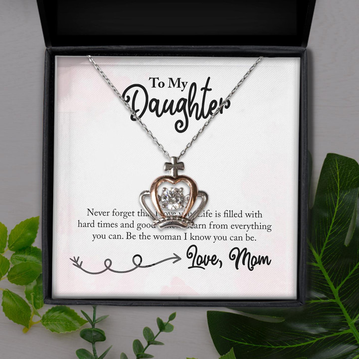 Learning From Everything You Can Gift For Daughter Crown Pendant Necklace
