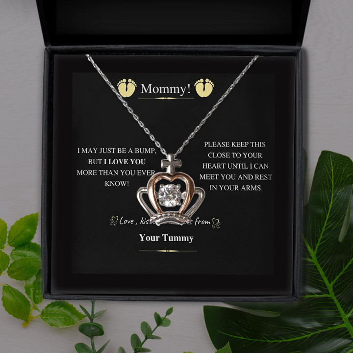 Keep This Close To Your Heart Gift For Mom Crown Pendant Necklace