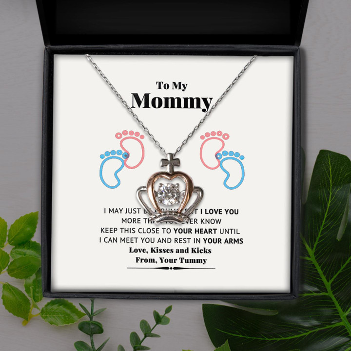 Keep This Close To Your Heart For Mom To Be Gift For Mom Crown Pendant Necklace
