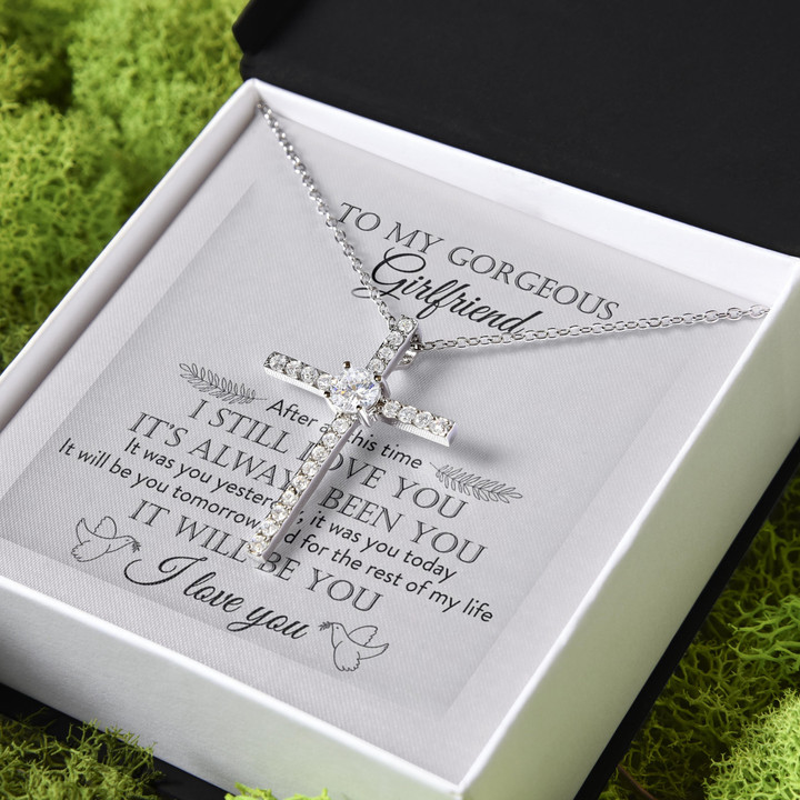 Gift For Girlfriend It Will Be You Tomorrow CZ Cross Necklace