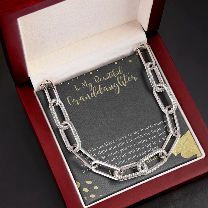 You'll Feel My Love Grammy Gift For Granddaughter Forever Linked Necklace