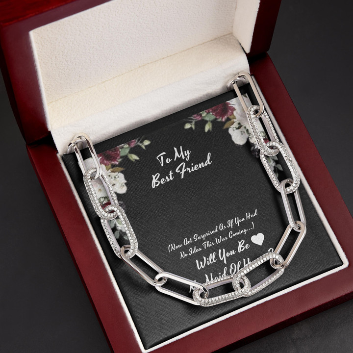 Will You Be My Maid Of Honor Gift For Friend Forever Linked Necklace