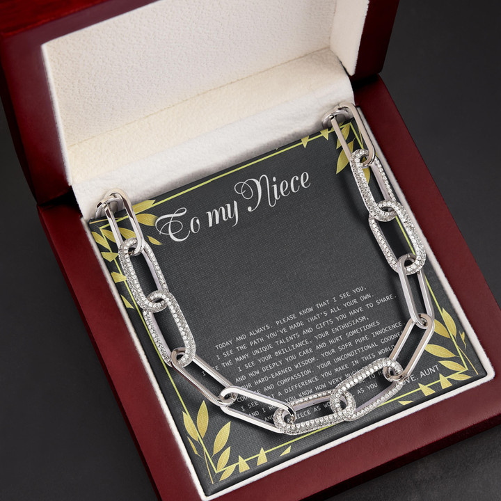 To Have A Niece As Wonderful As You Gift For Niece Forever Linked Necklace
