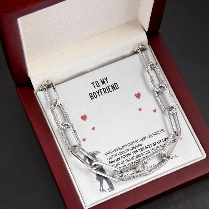 Thanks For Coming In My Life Gift For Boyfriend Forever Linked Necklace