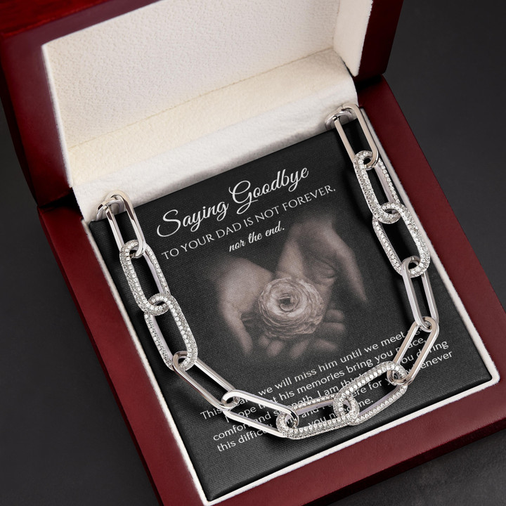 Saying Goodbye To Dad Gift For Dad Angel Dad Forever Linked Necklace