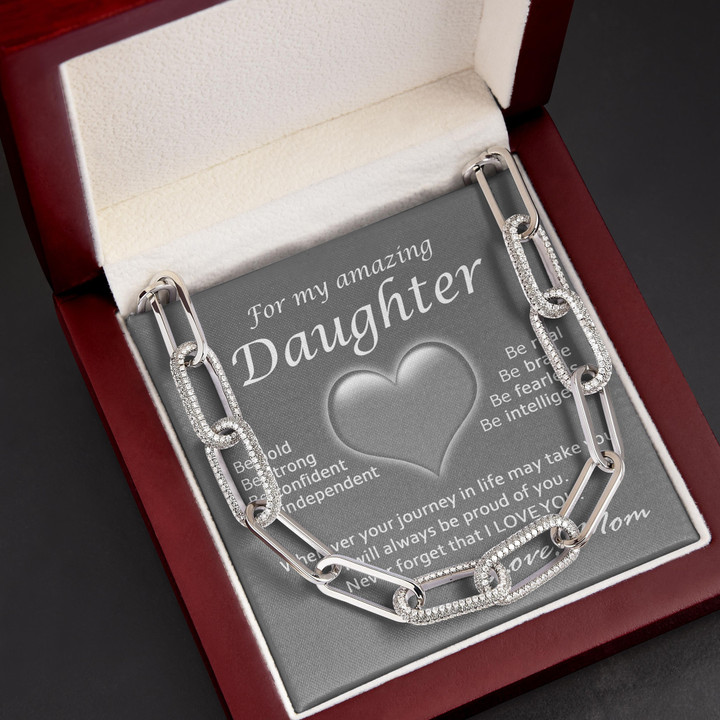 Mom Gift For Daughter Never Forget That I Love You Forever Linked Necklace