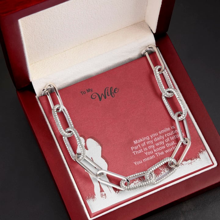 Making You Smile Gift For Wife Forever Linked Necklace