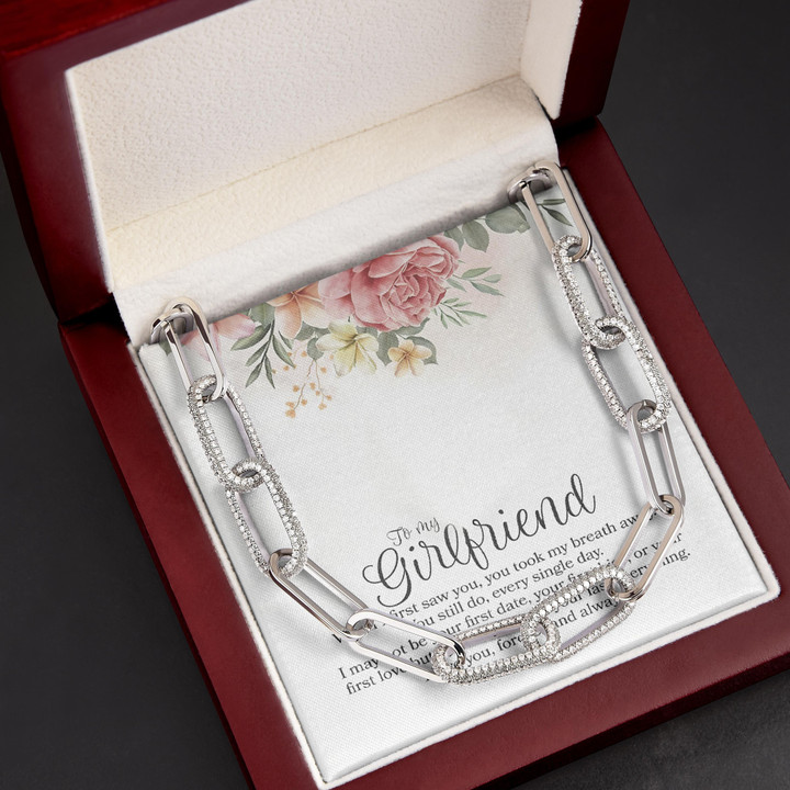 Love You Forever And Always When I First Saw You Gift For Girlfriend Forever Linked Necklace