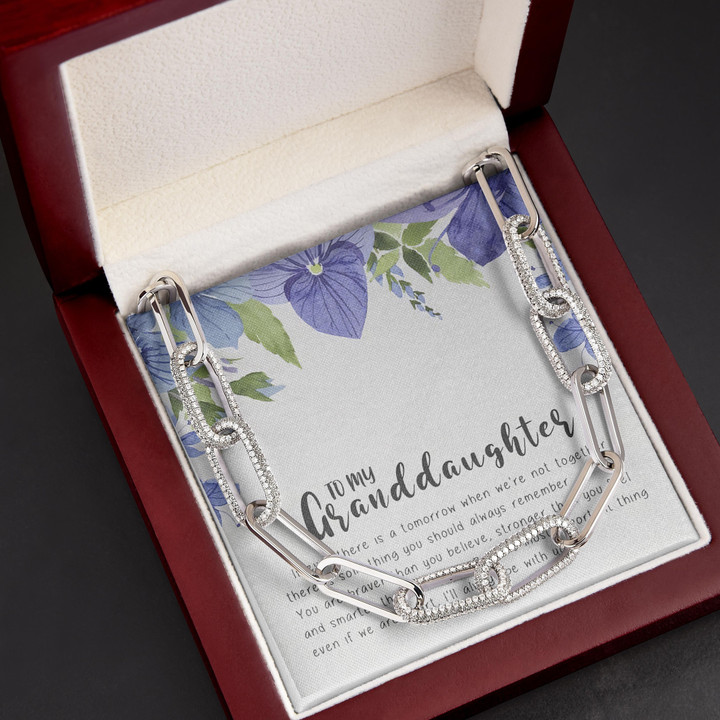 I'll Always Be With You Gift For Granddaughter Forever Linked Necklace