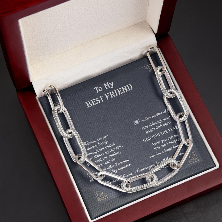 I'd Be Lost Without You Gift For Friend Forever Linked Necklace