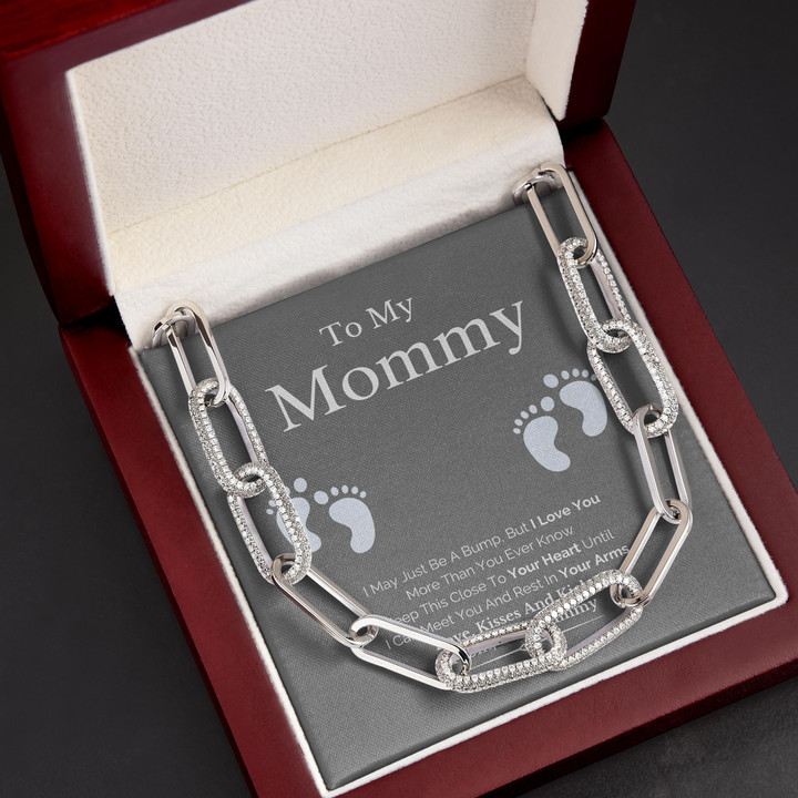 I May Just Be A Bump Gift For Mom Forever Linked Necklace